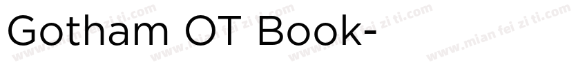 Gotham OT Book字体转换